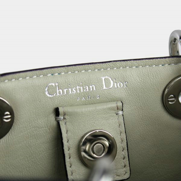 mini dior diorissimo original calfskin leather bag 44375 green&blue&apricot